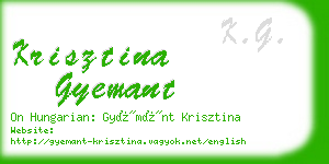 krisztina gyemant business card